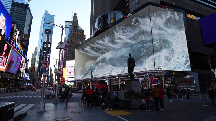 3d Anamorphic di times square amerika